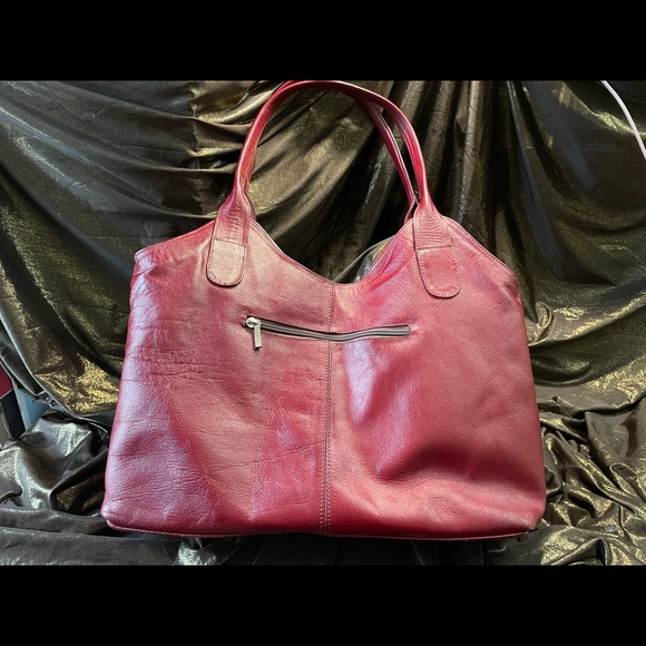 Handmade leather shoulder purse from Ecuador.  Hand made - Picture 2 of 13